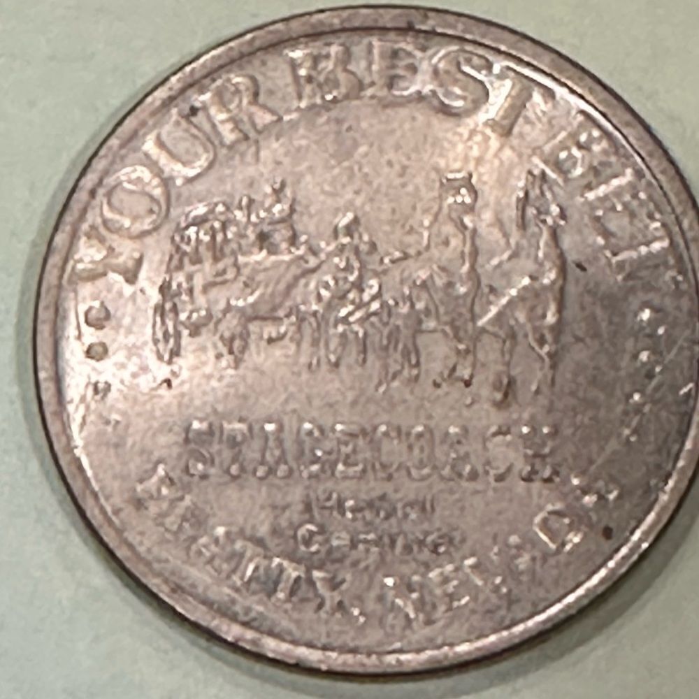 1988 STAGECOACH $1 Gaming Token Slot Beatty Nevada Vintage Stagecoach Token - Picture 4 of 12